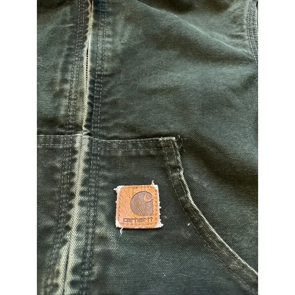 Carhartt Sandstone Jacket Sherpa Lined Youth Small (6/7) YYJ159 SPC SPRUCE Green
